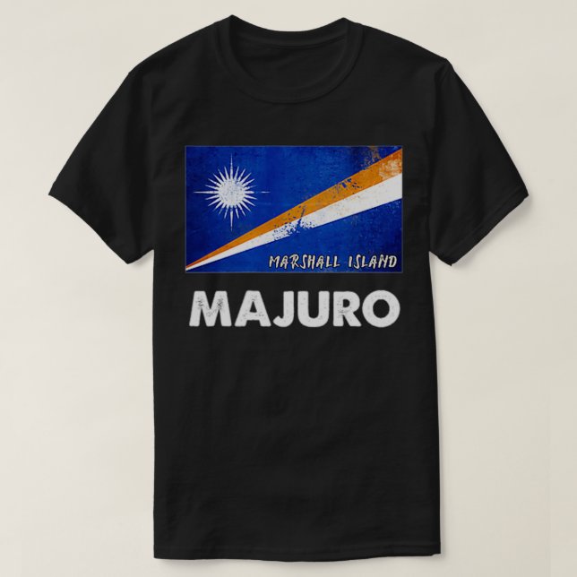 Majuro Marshall Island Flagga Majuro T Shirt (Design framsida)