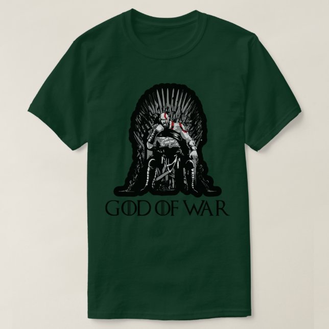 Maka Allado Kratos Throne guden Krig T Shirt (Design framsida)