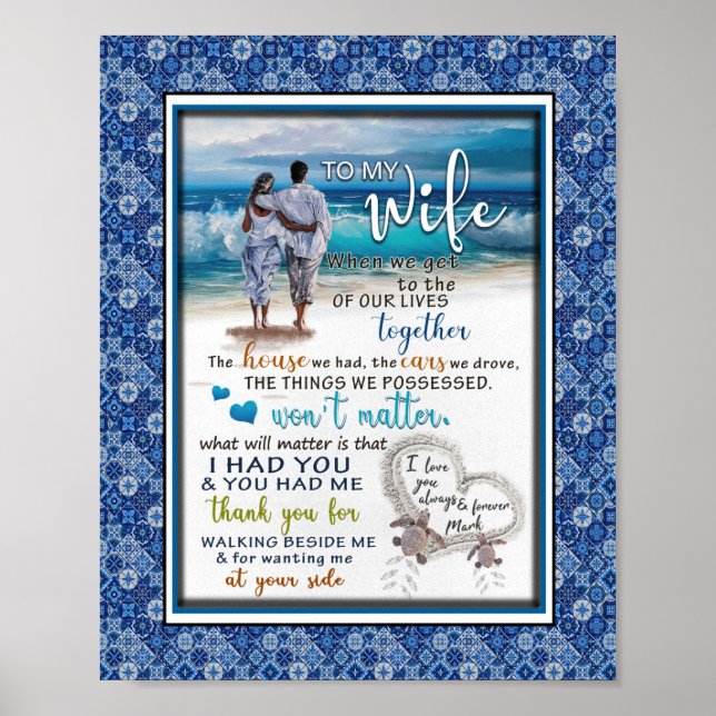 Maka Älskare | Till min fru i Kärlek, alltid för a Poster (Framsidan)