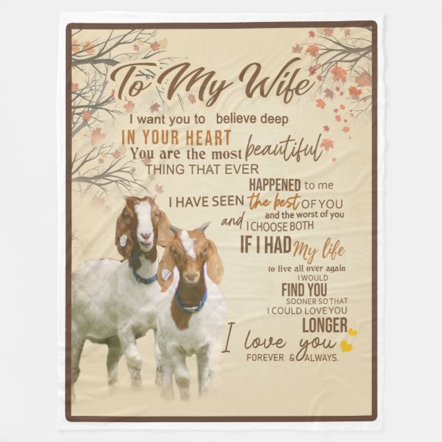 Maka Älskare|Till min fru i Kärlek - du alltid Fleecefilt (Framsidan)