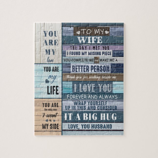 Maka Älskare | Till min fru i Kärlek, du Kärlek Ma Pussel (Vertikal)