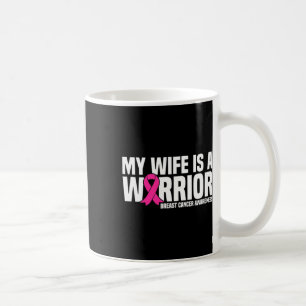 Maka är en krigare Rosa Ribbon Breast Cancer Aware Kaffemugg