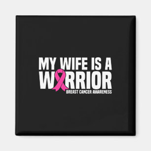 Maka är en krigare Rosa Ribbon Breast Cancer Aware Magnet