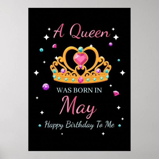Maka Art a Queen föddes i maj Poster (Framsidan)