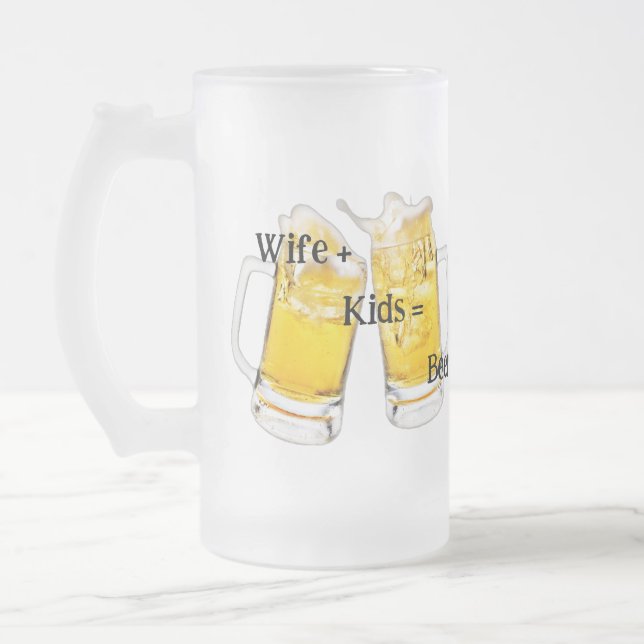 Maka+barn=Öl Frosted Mugg (Vänster)