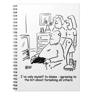 Maka beklagar hennes löften från bröllop anteckningsbok med spiral