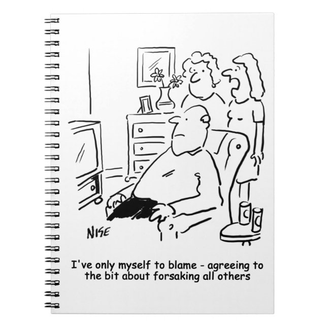 Maka beklagar hennes löften från bröllop anteckningsbok med spiral (Framsidan)