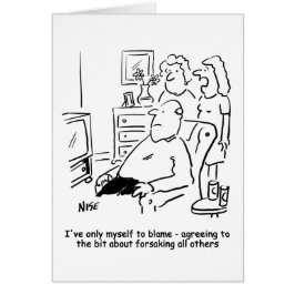 Maka beklagar hennes löften från bröllop hälsningskort