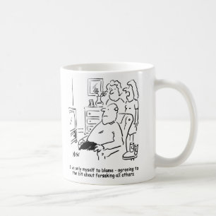 Maka beklagar hennes löften från bröllop kaffemugg