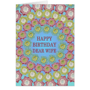 Maka Birthday Crochet Flowers Hälsningskort