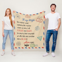 Maka Blanket Anpassad design Bröllop Gift