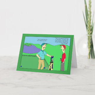 Maka bruten Leg Golf Birthday Card Kort