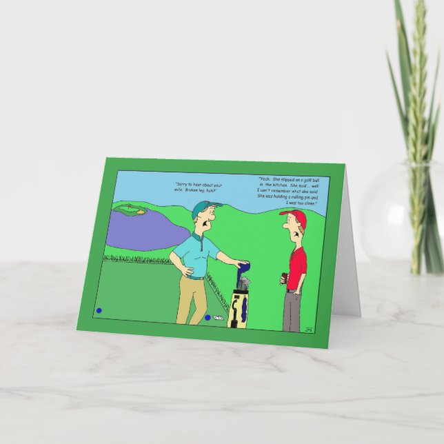 Maka bruten Leg Golf Birthday Card Kort (Framsida)