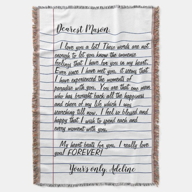 Maka från Kärlek, Gift Make, för sin blankvett Filt (Framsidan Vertikal)