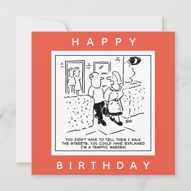 Maka går på gatorna som en trafikvagnen Tecknad Kort (Framsida)