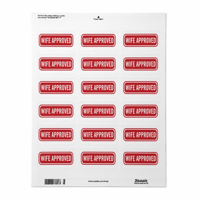 Maka godkänd par adressetikett (Helt Ark)