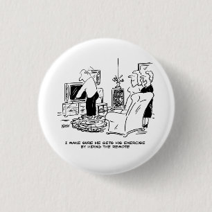 Maka Gömmer TV-fjärrkontroll. Funny Button Badge Knapp