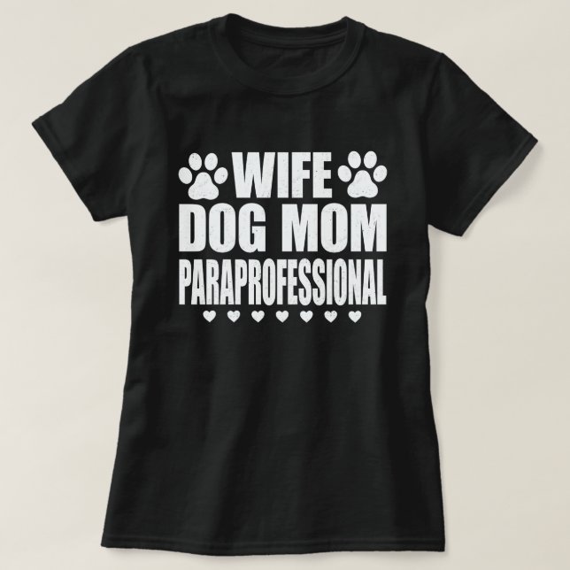 Maka Hund Paraprofessionell Tech Rolig hund Älskar T Shirt (Design framsida)