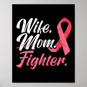 Maka i Mamma som bekämpar bröstcancer för bröstcan Poster