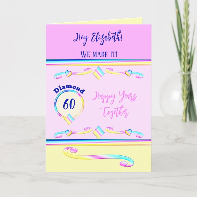 Maka kärlek, du har fyllt 60 år kort (Framsida)