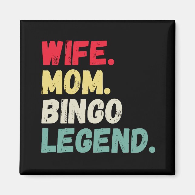Maka Mamma bingo legend retro vintage rolig Magnet (Framsidan)