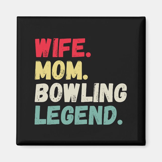 Maka Mamma bowlingleongen 10 stift 5-stifts retro Magnet (Framsidan)
