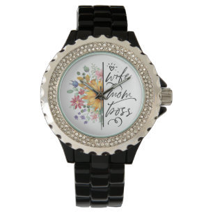 Maka Mamma Chef Badass Funny Solros Mors dag Armbandsur