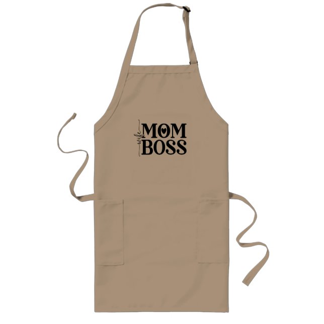 Maka Mamma Chef Funny Mors dag Långt Förkläde (Framsidan)