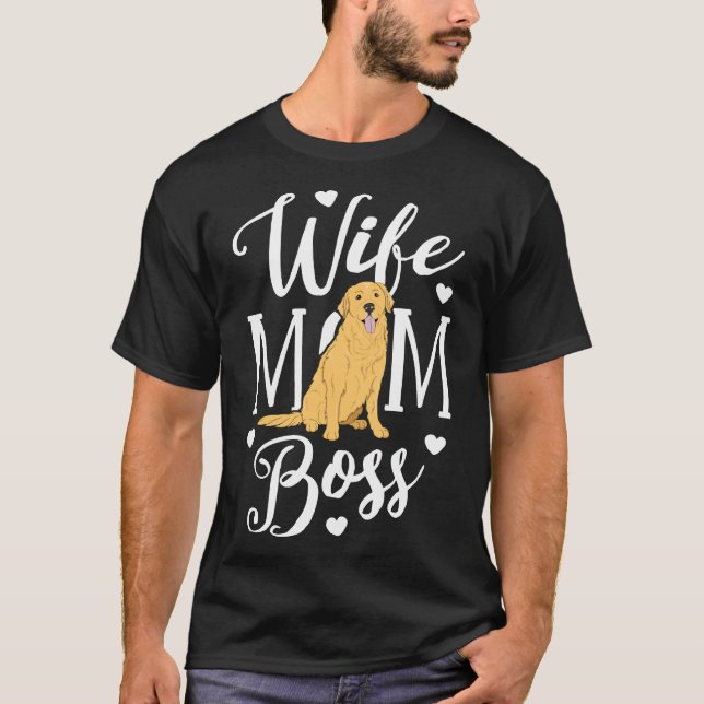 Maka Mamma Chef Golden Retriever Hund Mor Valp T Shirt (Framsida)