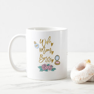 Maka Mamma Chef Guld Typografi/Namn Kaffemugg