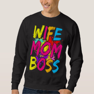 Maka Mamma Chef Mamma och jag Boy Mamma Life Lång Ärmad Tröja