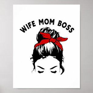 Maka Mamma Chef Messy Bun Girl Graphic Art Poster