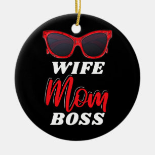 Maka Mamma Chef Sunglass Mors dag Julgransprydnad Keramik