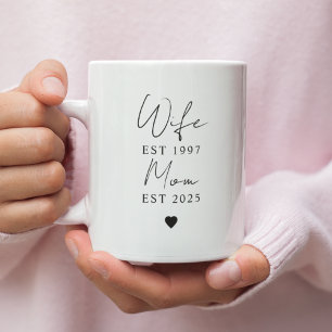 Maka Mamma EST-året Mugg Minimalistisk Anpassnin Jumbo Mugg