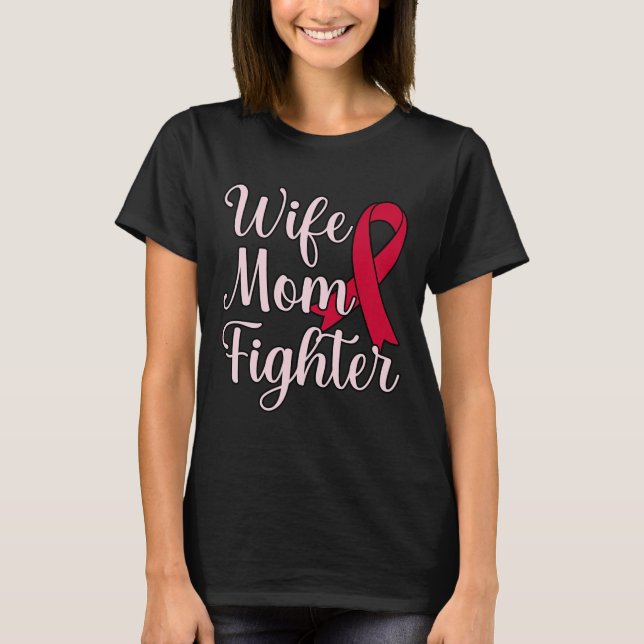 Maka Mamma Fighter Brain Aneurysm Awareness Month  T Shirt (Framsida)