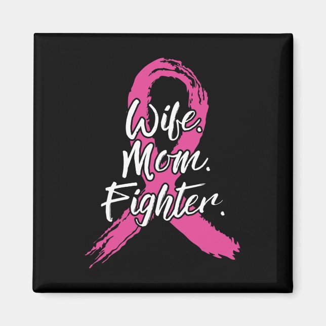Maka Mamma Fighter Breast Cancer Patient Rosa Awar Magnet (Framsidan)