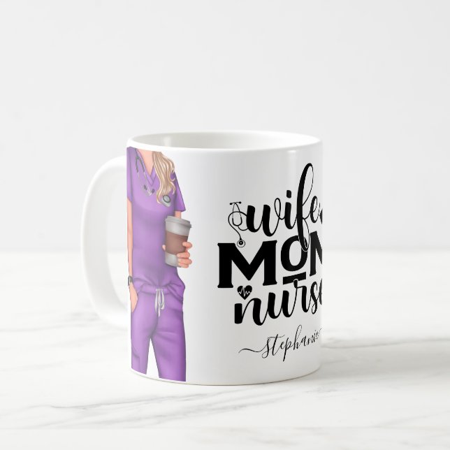 Maka Mamma Nurse Personlig Coffee Mugg (Framsida vänster)