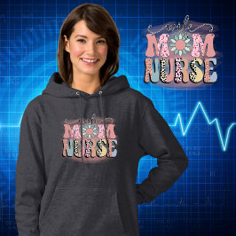 Maka Mamma Nurse Retro Leopard Skriv ut typografi T Shirt