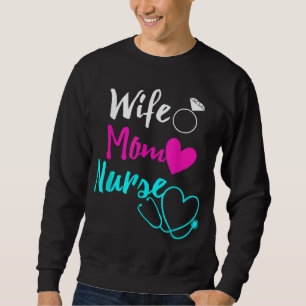 Maka Mamma Nurse RN LPN Mors dag Gift for Nurses Lång Ärmad Tröja