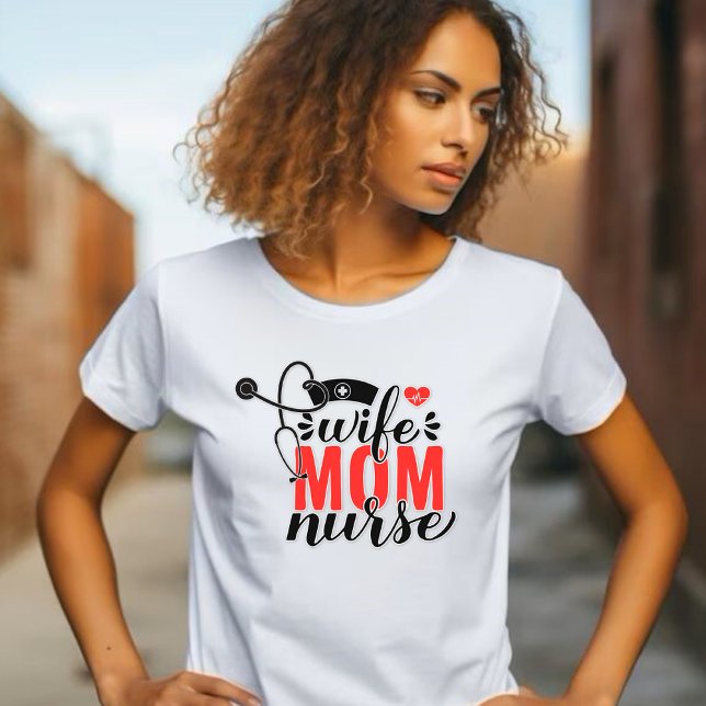 Maka, Mamma, Nurse Stethoscope T Shirt (Skapare uppladdad)