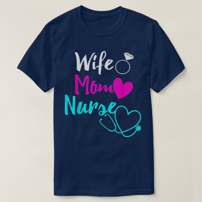 Maka Mamma Nurse Womens RN LPN Mors dag Gift för T Shirt (Design framsida)