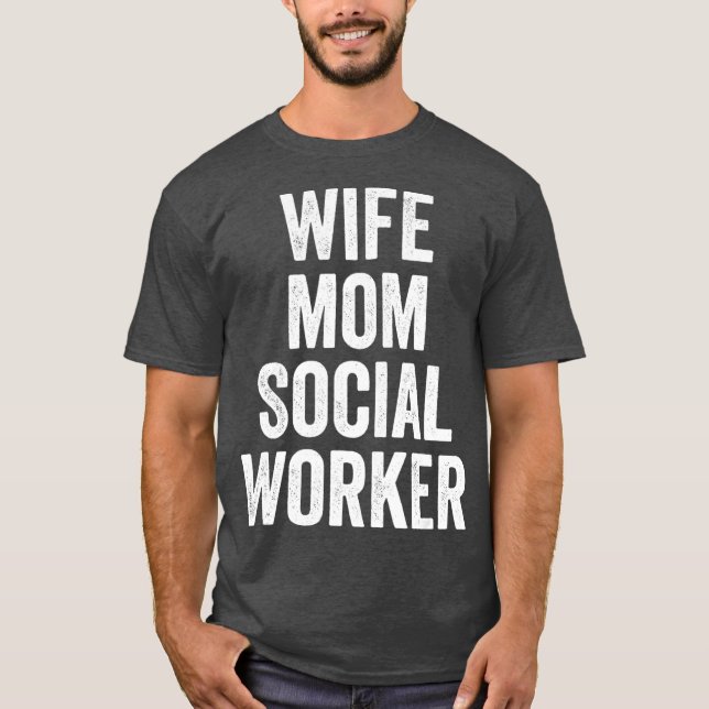 Maka Mamma Social Worker Cute Mors dag T Shirt (Framsida)
