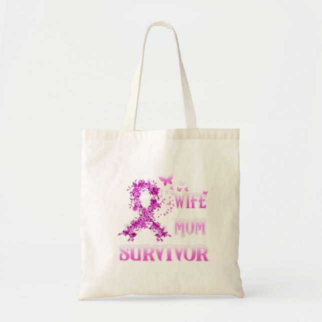 Maka Mamma Survivor Breast Cancer Awareness Rosa R Tygkasse (Framsidan)