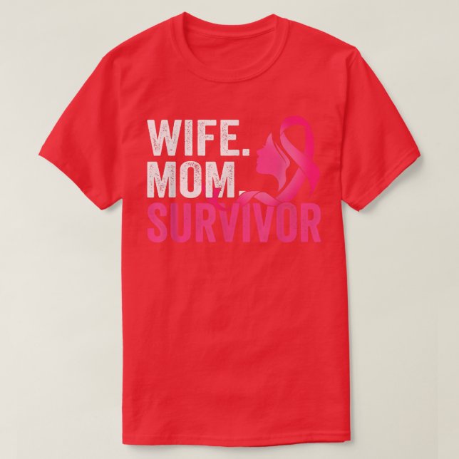 Maka Mamma Survivor Rosa Ribbon Breast Cancer Awar T Shirt (Design framsida)
