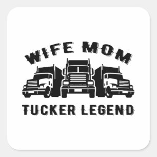 Maka Mamma Trucker, förklaringsofferter Fyrkantigt Klistermärke