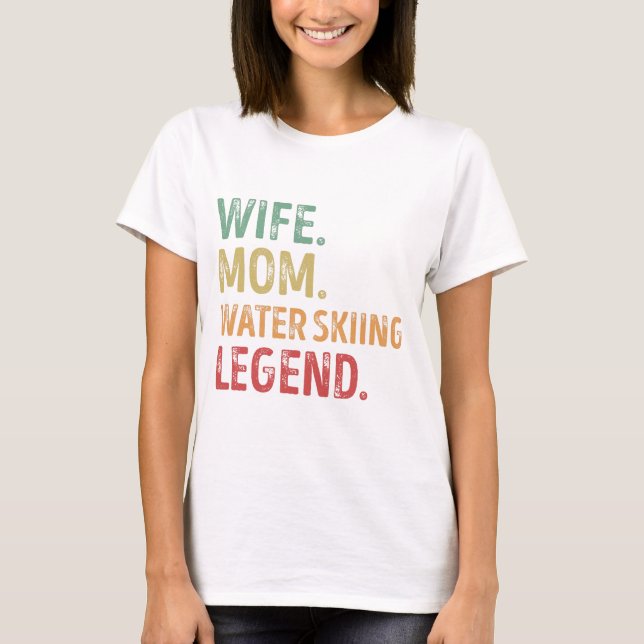 Maka Mamma Vatten skiing Legend ski Gift T Shirt (Framsida)