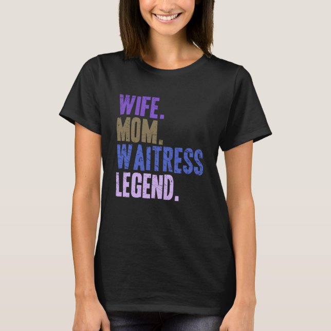 Maka Mamma Waitress Waitress Mor T Shirt (Framsida)