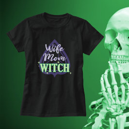Maka Mamma Witch-Funny Lila Grönt Halloween Quote T Shirt