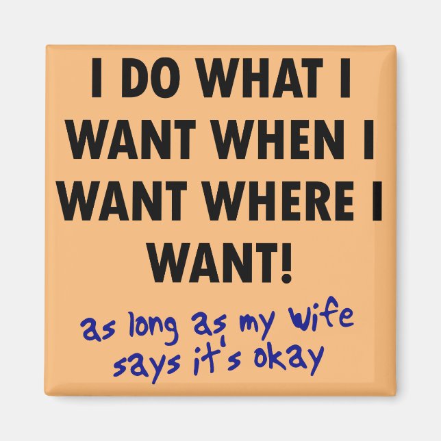 Maka med behörighet Funny Fridge Magnet Ord (Framsidan)