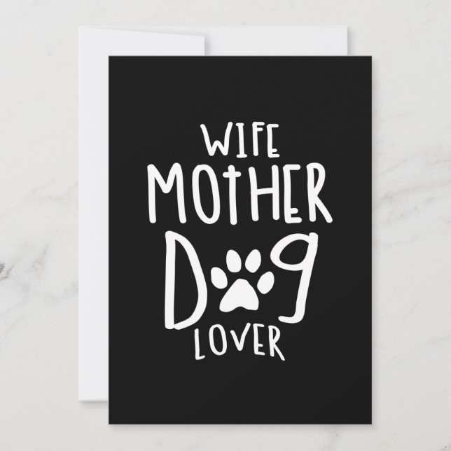 Maka Mor Hund älskare Mors dag Gift Inbjudningar (Framsida)